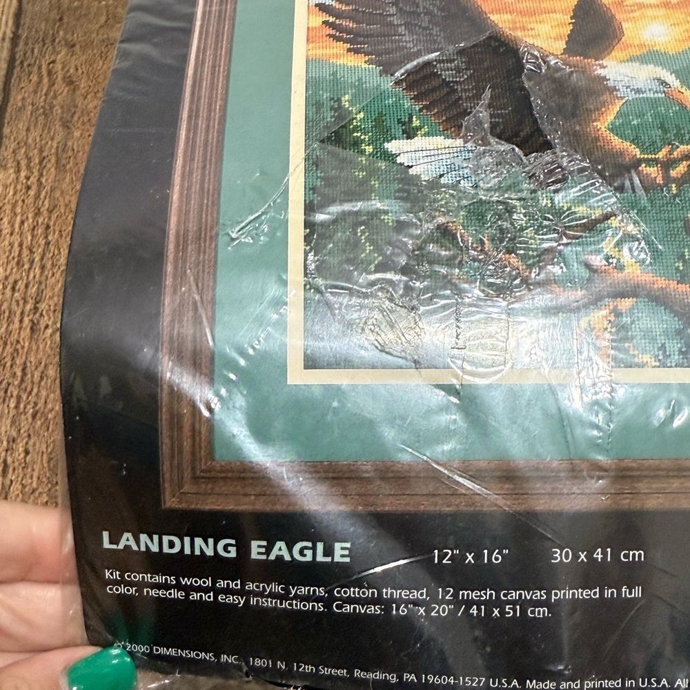 Dimensions Landing Bald Eagle 12×16 Needlepoint Embroidery Kit New Sealed - Picture 7 of 7